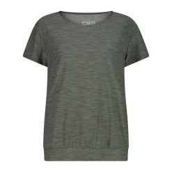 T-shirt z elastycznej jersey damski CMP. Zielone t-shirty damskie CMP, xl, bez wzorów, z jersey, bez kołnierzyka. Za 130.93 zł.