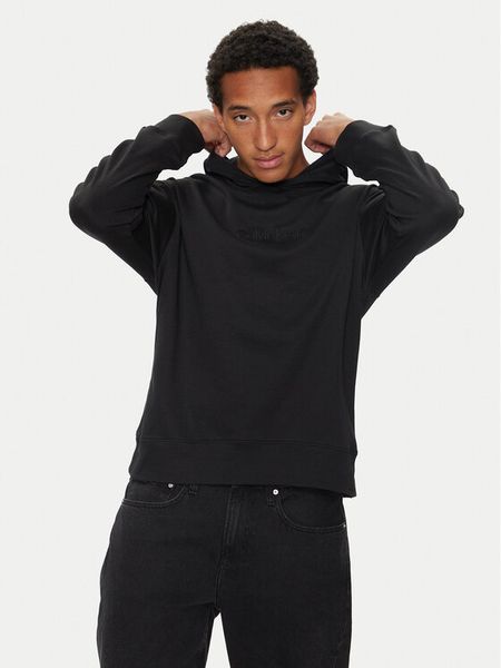 Calvin Klein Bluza 000NM2710E Czarny Regular Fit. Czarne bluzy bez kaptura męskie CALVIN KLEIN, l, z bawełny. Za 299.99 zł.