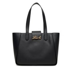 Torebka KARL LAGERFELD. Czarne torebki klasyczne damskie Karl Lagerfeld, bez wzorów, bez dodatków. Za 1,079.00 zł.