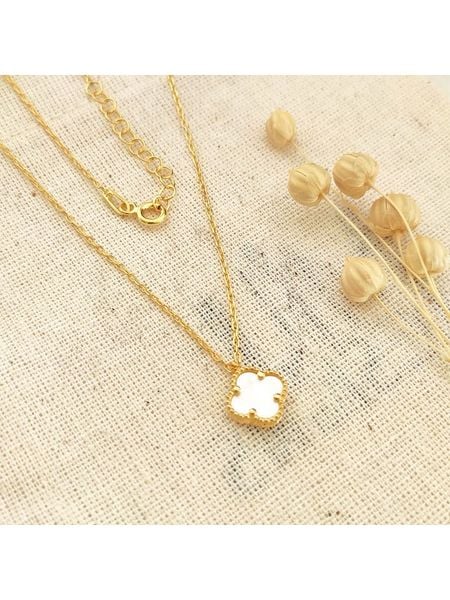 Miu Silver Pozłacany naszyjnik z zawieszką - dł. 42 cm rozmiar: onesize. Białe naszyjniki damskie Miu Silver, pozłacane. Za 151.90 zł.