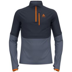 Bluza polarowa męska DESCENT CW 200 SL z zamkiem 1/2. Niebieskie bluzy z kapturem męskie Odlo, l, z materiału. Za 479.99 zł.