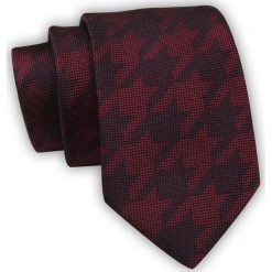 Krawat Alties (7 cm) - Ciemnoczerwony w Geometryczny Wzór. Czerwone krawaty i muchy męskie Alties, bez wzorów, z tkaniny, eleganckie. Za 49.00 zł.