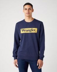 WRANGLER SEASONAL CREW MĘSKA BLUZA BEZ KAPTURA NIEROZPINANA NAVY W6F3I3114. Niebieskie bluzy bez kaptura męskie Wrangler, m. Za 149.99 zł.