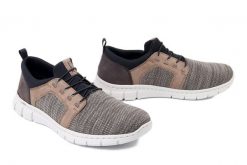 RIEKER B7796-64 beige combination, półbuty męskie. Brązowe półbuty męskie Rieker, na lato, bez zapięcia. Za 369.90 zł.