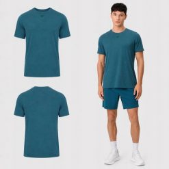 T-SHIRT MĘSKI 4F KOSZULKA TRENINGOWA SZYBKOSCHNĄCA XXL. Zielone t-shirty męskie 4f, m, bez wzorów, z dresówki, bez kołnierzyka. Za 99.99 zł.