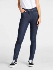 SPODNIE DAMSKIE LEE IVY SUPER SKINNY HIGH DARK HUNT L32EMOHW 112107429. Spodnie materiałowe damskie Lee, bez wzorów, z jeansu. W wyprzedaży za 94.99 zł.