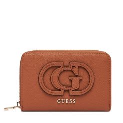 Portfel Guess. Brązowe portfele damskie Guess, z aplikacjami. Za 229.99 zł.