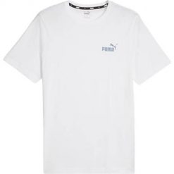 Koszulka sportowa męska Puma Ess Small Logo. Białe t-shirty sportowe męskie Puma, m, z bawełny, bez ramiączek. Za 149.00 zł.