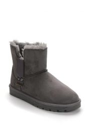ISLAND BOOT Botki zimowe "Kabia" w kolorze szarym rozmiar: 37. Szare botki damskie Island Boot, na zimę, z materiału, bez obcasa, bez zapięcia. Za 128.55 zł.