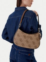 Guess Torebka Noelle II HWSO96 72180 Beżowy. Brązowe torebki klasyczne damskie Guess, z aplikacjami, ze skóry, bez dodatków. Za 549.99 zł.