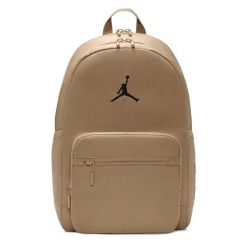 Plecak szkolny sportowy Nike JORDAN. Brązowe plecaki damskie Nike, bez wzorów, z materiału. Za 199.00 zł.