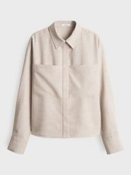 OPUS Koszula w kolorze beżowym rozmiar: 40. Brązowe koszule damskie Opus, bez wzorów, bez kołnierzyka, bez ramiączek. Za 195.06 zł.