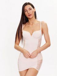 Selmark Koszula nocna Penelope 31095C Różowy Slim Fit. Czerwone koszule nocne damskie SELMARK, bez wzorów, z syntetyku. Za 299.99 zł.