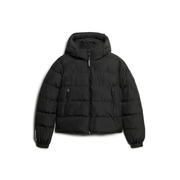 Damska kurtka puchowa Superdry Hooded Sports. Czarne kurtki damskie Superdry., na zimę, l, bez wzorów, z polaru, bez kaptura. Za 403.00 zł.