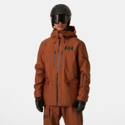 Kurtka narciarska Helly Hansen Garibaldi 2.0. Brązowe kurtki męskie Helly Hansen, l, bez wzorów, bez kaptura, narciarskie. Za 1,826.00 zł.