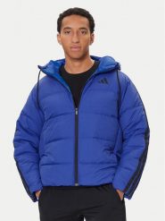 Adidas Kurtka puchowa Essentials Climawarm 3-Stripes JW9099 Niebieski Regular Fit. Niebieskie kurtki męskie Adidas, m, bez wzorów, z puchu, bez kaptura. Za 549.99 zł.