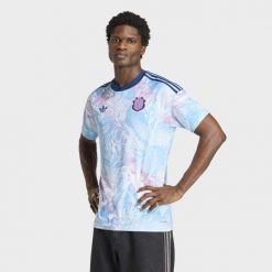 Koszulka wyjazdowa Kostaryka 26. Niebieskie t-shirty sportowe męskie Adidas, bez ramiączek, do piłki nożnej, climacool (adidas). Za 439.00 zł.