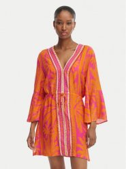 Maaji Sukienka plażowa Enjoyable PT2472CPO016 Pomarańczowy Regular Fit. Brązowe sukienki damskie Maaji, na plażę, s, bez wzorów, z wiskozy, bez kołnierzyka, bez ramiączek. Za 339.99 zł.