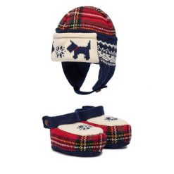Zestaw Czapka i Skarpety Polo Ralph Lauren. Niebieskie czapki męskie Polo Ralph Lauren, bez wzorów. Za 659.99 zł.