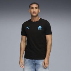 Koszulka piłkarska na treningi Puma Olympique Marsylia 25/26. Bluzki damskie Puma, l, bez wzorów, z bawełny, sportowe, bez kołnierzyka, bez ramiączek. Za 109.99 zł.