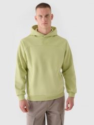 4F Bluza dresowa nierozpinana z kapturem męska 4F x Robert Lewandowski - zielona XL. Zielone bluzy sportowe męskie 4f, z aplikacjami, z bawełny, sportowe, bez kołnierzyka, bez ramiączek. W wyprzedaży za 139.99 zł.