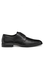 Geox Półbuty U Thalos U66NYA 00043 C9999 Czarny. Czarne buty wizytowe męskie Geox, ze skóry, bez zapięcia. Za 549.99 zł.