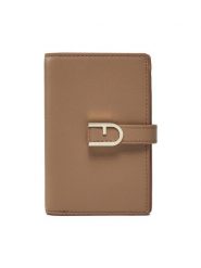 Furla Portfel Flow S Compact Wallet WP00401-BX2045-1257S-1007 Beżowy. Brązowe portfele damskie Furla, bez wzorów, ze skóry. Za 559.99 zł.
