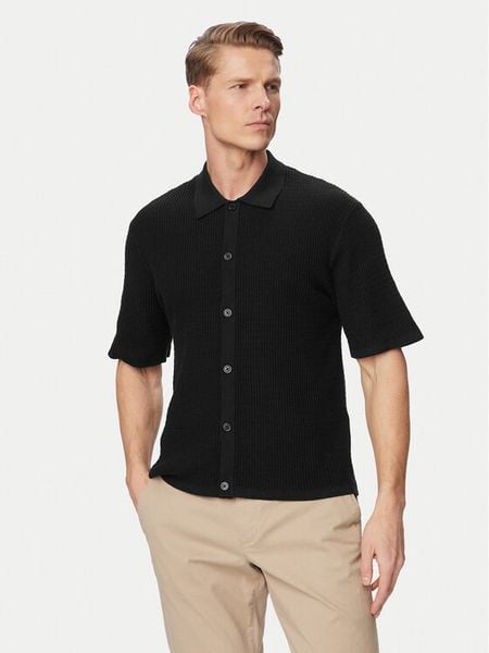 Jack & Jones Koszula Montauk 12293584 Czarny Relaxed Fit. Czarne koszule męskie Jack & Jones, m, bez wzorów, z bawełny, bez kołnierzyka, bez ramiączek. Za 115.99 zł.