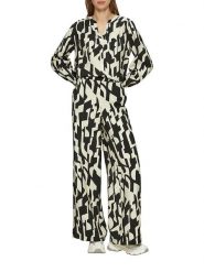 S.Oliver Spodnie w kolorze czarno-beżowym rozmiar: 34. Brązowe spodnie materiałowe damskie S.Oliver, bez wzorów, z materiału. Za 100.99 zł.