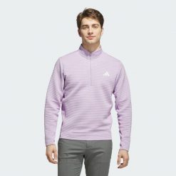 Zakładana przez głowę bluza Ultimate365 Dwr Textured Quarter Zip. Niebieskie bluzy bez kaptura męskie Adidas, s, z materiału. Za 320.90 zł.