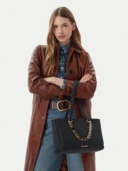 LOVE MOSCHINO Torebka JC4154PP1OL1712A Czarny. Czarne torebki klasyczne damskie Love Moschino, bez wzorów, ze skóry, bez dodatków. Za 952.99 zł.