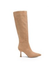 Nine West Kozaki MAIDA ZL23003-2CC Beżowy. Brązowe kozaki damskie Nine West, z materiału, bez obcasa, na szpilce. Za 329.99 zł.