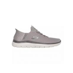 Buty sportowe Sneakersy męskie, Skechers Summits - High Range Slip-Ins. Brązowe buty sportowe na co dzień męskie Skechers, bez zapięcia, trekkingowe. Za 385.99 zł.