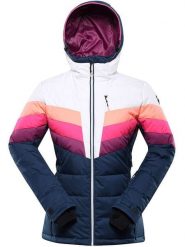 Alpine Pro Kurtka narciarska "Feedra" w kolorze biało-granatowym rozmiar: XXL. Białe kurtki narciarskie i snowboardowe damskie Alpine Pro, m, bez wzorów, z puchu, bez kaptura, narciarskie. Za 944.45 zł.