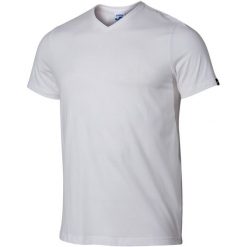 Koszulka sportowa męska Joma Versalles. Białe t-shirty sportowe męskie Joma, l, bez ramiączek, do piłki nożnej. Za 39.99 zł.