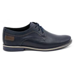 Mario Pala Buty męskie wizytowe 870 granatowe niebieskie. Niebieskie buty wizytowe męskie z jeansu, bez zapięcia. Za 367.89 zł.
