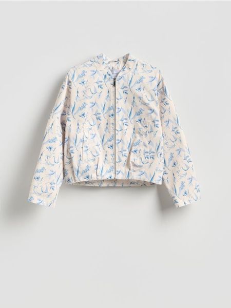 Kurtka ze stójką - wielobarwny. Kurtki damskie Reserved, l, bez wzorów, z bawełny, bez kaptura. Za 159.99 zł.