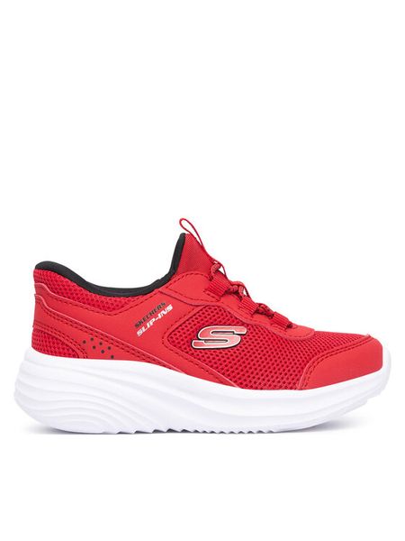 Skechers Sneakersy Slip-ins: Bounder Pro 404208N/RED Czerwony. Czerwone buty sportowe chłopięce Skechers, bez wzorów, z materiału, bez zapięcia. Za 159.99 zł.