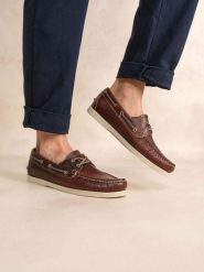 Buty żeglarskie męskie Phenis. Białe buty wizytowe męskie Tbs, z materiału, bez zapięcia. Za 465.50 zł.
