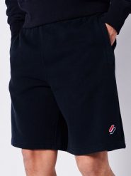 Superdry Szorty dresowe w kolorze granatowym rozmiar: XL. Niebieskie szorty męskie Superdry., z bawełny, bez kołnierzyka. Za 158.10 zł.