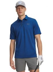 Under Armour Funkcyjna koszulka polo w kolorze niebieskim rozmiar: L. Niebieskie koszulki polo męskie Under Armour, l, bez wzorów, z materiału, bez ramiączek. Za 103.45 zł.