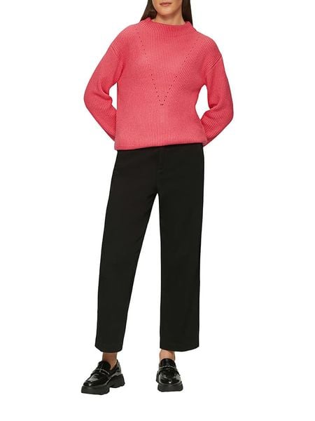 S.Oliver Sweter w kolorze różowym rozmiar: S. Różowe swetry klasyczne damskie S.Oliver, s, z wełny, bez kołnierzyka. Za 121.51 zł.