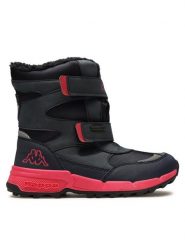 Kappa Śniegowce 260903T Granatowy. Niebieskie buty zimowe chłopięce Kappa, bez wzorów, ze skóry, bez obcasa. Za 239.99 zł.