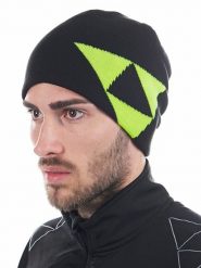 Fischer Czapka beanie w kolorze czarno-jaskrawozielonym rozmiar: onesize. Czarne czapki zimowe damskie FISCHER. Za 86.99 zł.