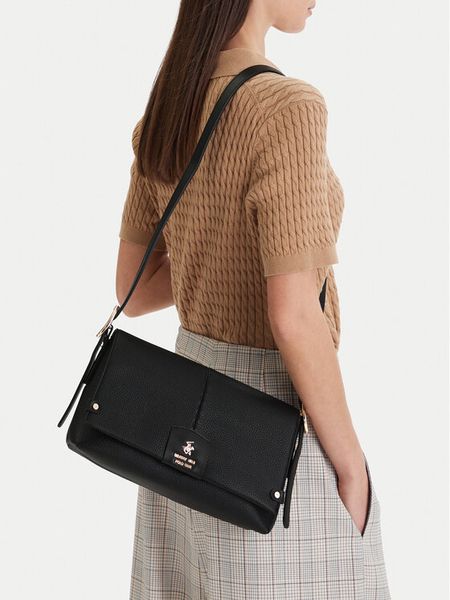 Beverly Hills Polo Club Torebka CEO-BHPC-C-019-09 Czarny. Czarne listonoszki damskie Beverly Hills Polo Club, bez wzorów, z materiału, bez dodatków. Za 219.99 zł.