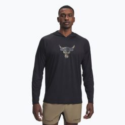 Bluza Under Armour Project Rock Iso-Chill Hoody. Czarne bluzy bez kaptura męskie Under Armour. Za 209.99 zł.