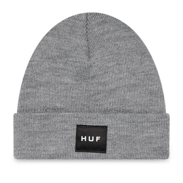 Czapka zimowa męska HUF Essential Box Logo Beanie. Szare czapki męskie HUF, na zimę, bez wzorów. Za 78.00 zł.