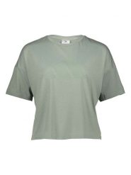 Adidas Koszulka w kolorze khaki rozmiar: XL. Brązowe bluzki damskie Adidas, xl, bez wzorów, bez kołnierzyka, bez ramiączek. Za 88.02 zł.
