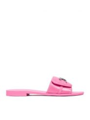 Juicy Couture Klapki CEO-123456 Różowy. Czerwone klapki damskie Juicy Couture, bez wzorów, z materiału, bez obcasa. Za 119.99 zł.