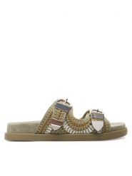 Aldo Klapki Bohodream 13967605 Zielony. Zielone klapki damskie Aldo, bez wzorów, z materiału, bez obcasa. Za 289.99 zł.